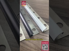 बुलनोस सिल्वर स्टेनलेस स्टील टाइल ट्रिम 2.5 मीटर मेटल शॉवर टाइल एंड ट्रिम