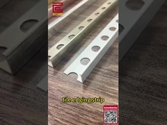 10 मिमी एल्यूमीनियम रेट एज टाइल ट्रिम मिनिमलिस्ट पॉलिश क्रोम एजिंग स्ट्रिप