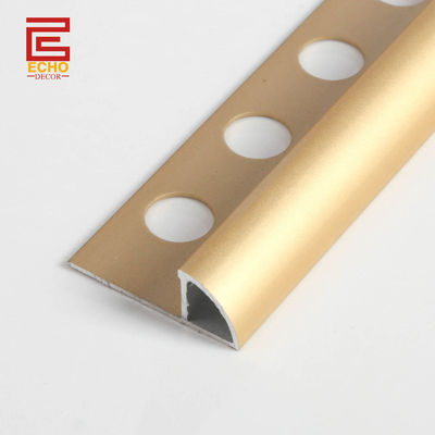 गुणवत्ता  Decorative Aluminum Tile Trim Quarter Round On Tile Metal Border Tile Edging Trim फैक्टरी