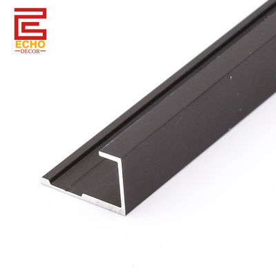 गुणवत्ता  Decorative Wall Panel Trim Matte Black Aluminium End Cap Trim For PVC Panel फैक्टरी